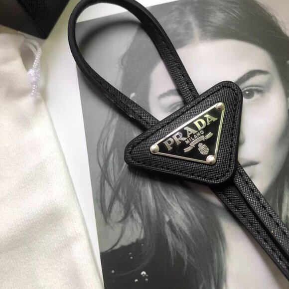 Authentic Prada Saffiano Leather Bolo Tie 🌹 - Picture 3 of 8